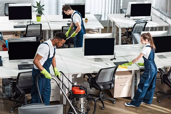 Office Cleaning Workspace